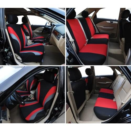 Car Cases Universal Red Gray Blue Color Car Seat Cover 9 Set Full Seat Covers for Crossovers Sedans 2019