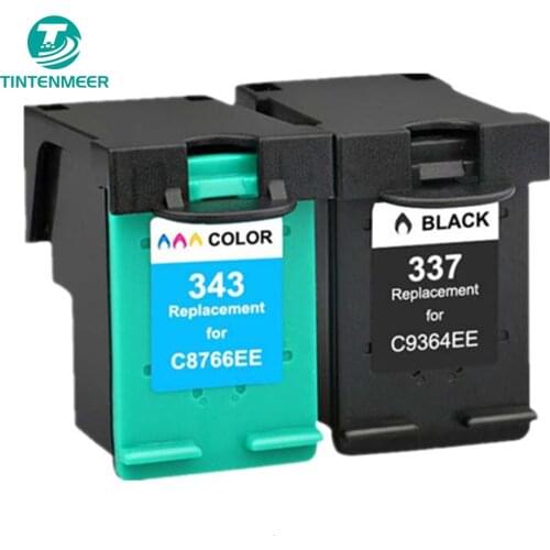 TINTENMEER ink cartridge 343 337 compatible for hp Deskjet 5940 5943 6940 6940dt 6980 6980dt 6983 6988 D4145 D4160 D4163 D4168
