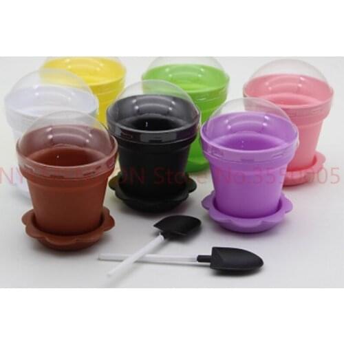 Flower Pot Cake Cups and Shovel Tiramisu Decor Ice Cream Decoration with Spoon for Wedding Kids Birthday Party Supplies 200pcs