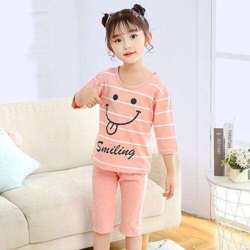 Children Pajamas Boys Cotton Clothes Pants Set Cartoon Style Sleepwear Kids Pajamas for Girls Pyjama Unisex Teenage Clothes