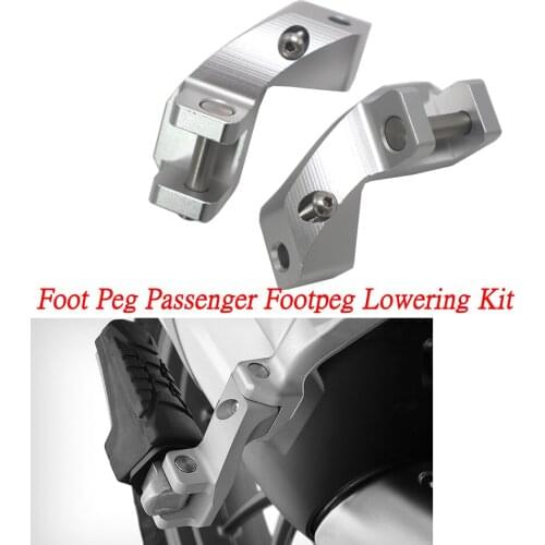 For BMW R1200GS LC 2013- R 1200 GS LC ADV 2014- R1200GS LC Adventure Foot peg Motorcycle Passenger Footpeg Lowering Kit 2018