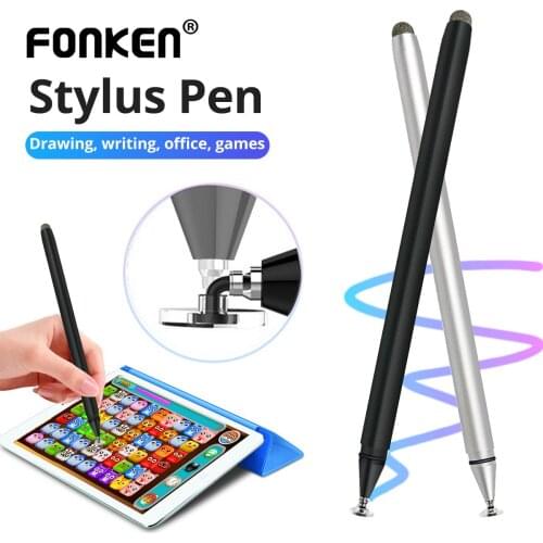 For iPad Pencil Universal 2 in 1 Fiber Stylus Pen Touch Screen Drawing Pen Capacitive Screen Caneta Android Tablet Pen Stylus