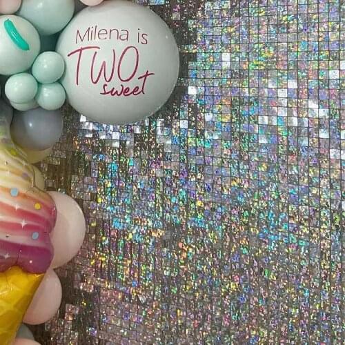 Wedding Backdrop Party Background Shimmer Wall Photo Booth Sequin Panel Custom Adverting Shop Window Glam Color Clear Grid Back