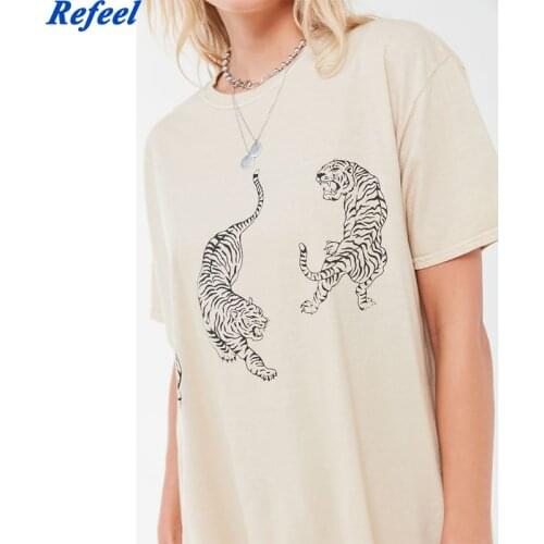 Spring summer women tshirt oversized cotton short sleeve O neck top new fashion female T-shirt Apricot