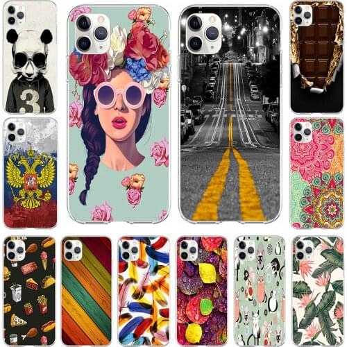 Art Landscapes For iPhone 12 Pro Max Case 12 Mini Soft Silicone TPU Cover Phone Case For Apple iPhone 12Pro full 360 protective