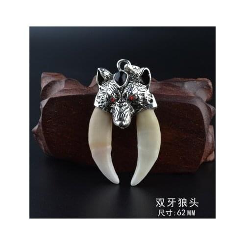 China Teeth of wolves Tibetan silver Wolf tooth more style Pendant decorate Statue