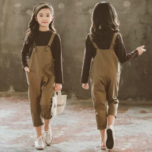 Spring Girls Clothing Set Baby Girls 2pcs Long-sleeved T-Shirt Tops + Bib Overalls Pants Casual Children Outfits Kids Tracksuits