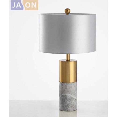 Led e27 Postmodern Iron Marble Fabric White Gray LED Lamp.LED Light.Table Light.Table Lamp.Desk Lamp.LED Desk Lamp For Bedroom