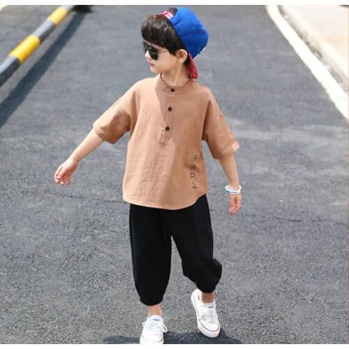 Summer Toddler Boys Clothes 2Pcs Outfits T-shirt+Pant Suit Casual Sport Boys Tracksuit For 3 4 5 6 7 8 9 10 11 12 Yrs Kids Wear