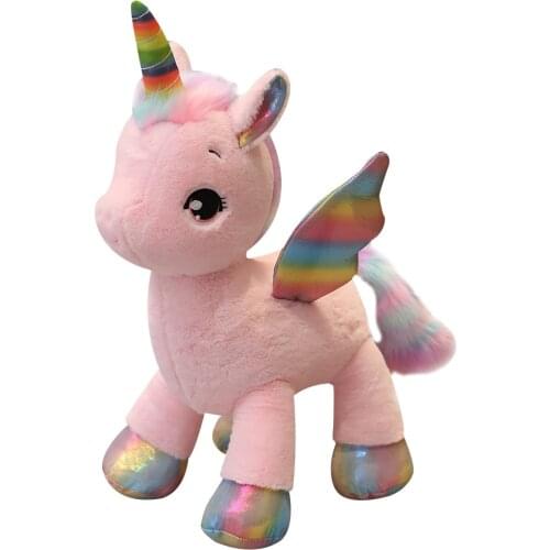 Mythical Unicorn Plush Toys Soft Stuffed Cartoon Animal Horse Baby Pillows Pegasus Dolls New Year Gifts for Children Kids