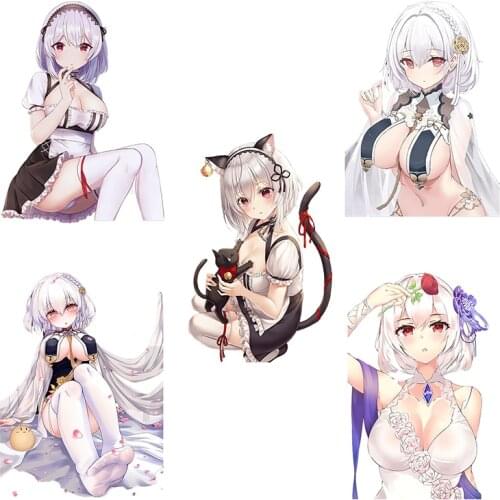 Three Ratels CA93 Azur Lane HMSSirius Sexy girl PVC sticker for car hood home decoration laptop Refrigerator toilet gift decals