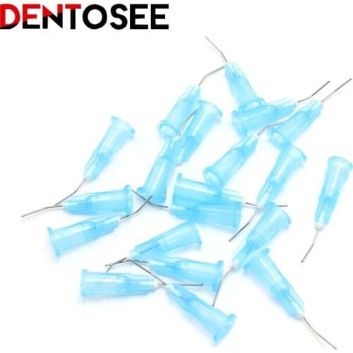 100 pcs Irrigation Tips Bent Needle Tips For Teeth Whitening