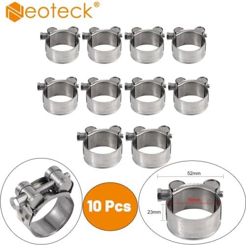 Neoteck 10 Pcs 36-39mm Stainless Steel Hose Clamp High Quality Clamping Strap For Water Gas Hose And Various Hose Interfaces