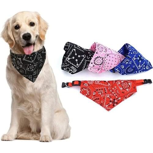 Pet Dog Bandana Collar Adjustable Neckerchief Strap Neck Scarf Triangle Towels Cat Fashion Saliva Towel