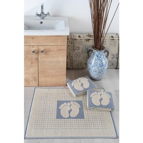 Natura Jacquard Toe Towel Bath Mat 3'lü