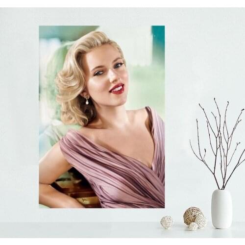 Custom Scarlett Johansson Decorative Canvas Poster High Quality Home Decoration Wall Art Cloth Canvas Fabric Wall Poster Print