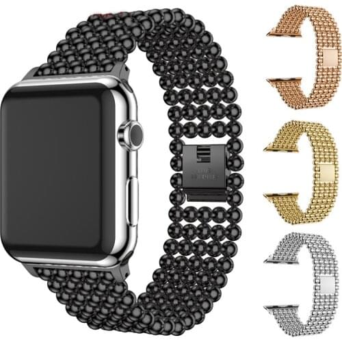 For Apple Watch Band iWatch 6/5/4/3/2/1 Loop Stainless Steel correa Replacement Metal Beauty Strap 38/40mm 42/44mm accessories