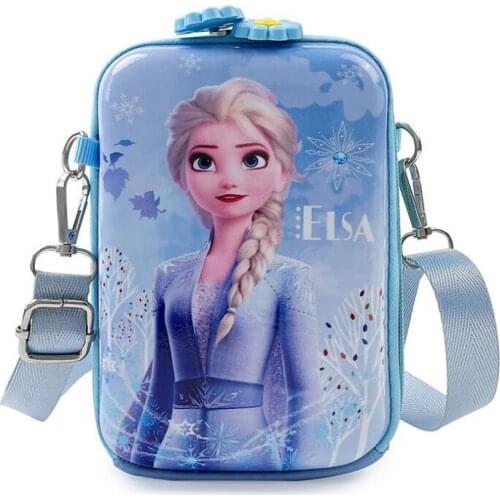 Disney Bag Girl Frozen Princess Shoulder Bag PU Children Cartoon Elsa Handbags Travel Crossbody Bag Kids Gift