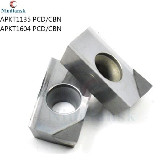 APKT1135 APKT1604 PCD CBN APKT 1135 1604 PCD CBN Diamond Inserts Milling Turning Tool Milling Inserts CNC lathe Turning Inserts