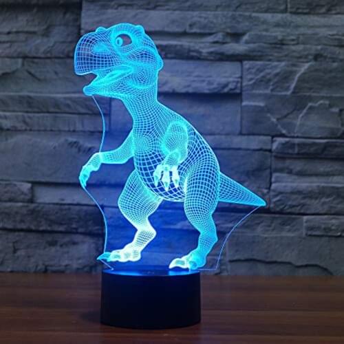 Halloween Ornament 7 Color Change Touch Control Kids 3D Dinosaur LED Night Light Seven Colours Change with Intelligent Touch