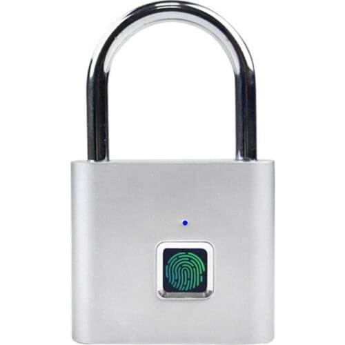 Smart fingerprint electronic small padlock luggage student dormitory metal waterproof outdoor electronic lock