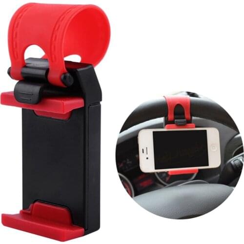 Universal Car Steering Wheel Clip Mount Holder for iPhone 8 7 7Plus 6 6s Samsung Xiaomi Huawei Mobile Phone GPS Car Accessories
