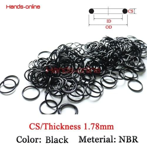 Thickness/CS 1.78 AS568 004-050 Black NBR Rubber Sealing O Ring O-Ring Seal Gasket Oil Washer Gaskets orings