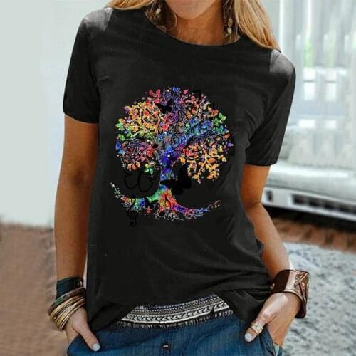 Womens Fashion Casual Printing O-neck Loose Short Sleeve shirt Pullover Tops Vetement Blouses Femme Blusas Mujer De Moda 2021