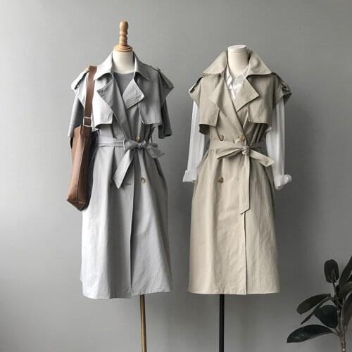 2020 Autumn Coat Turn Down Collar Sleeveless Cotton Material Vest Tops For Women Chaleco Mujer Gilet Casaco Feminino