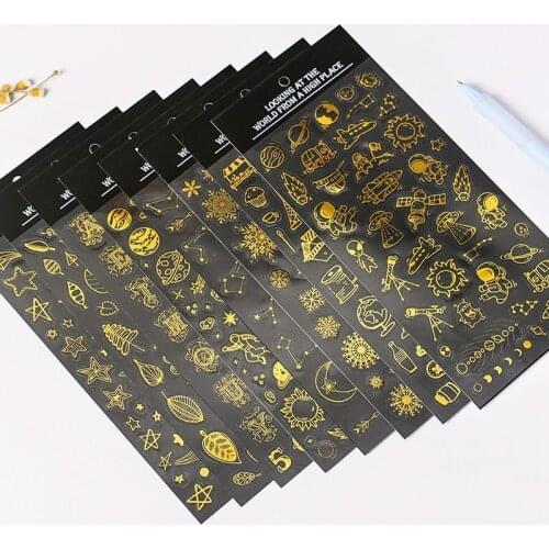 1 Sheets Hot Stamping Stickers Creative Starry Sky Twelve Constellations Stationery Decoration Birthday Cards Envelope Gifts