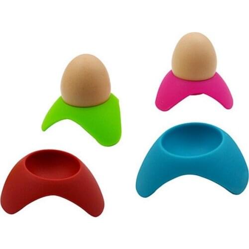 1PC Silicone Egg Cup Holder Serving Cups Perfect For Serving Hard And Soft Boiled Eggs Frame Seat OK 0516