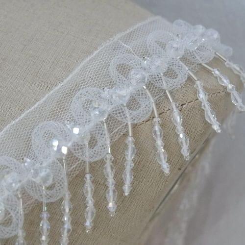 1yard crystal beads Acrylic beads hanging lace DIY jewelry accessories