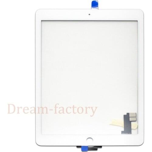 10pcs For iPad Air 2 2nd Generation A1567 A1566 Touch Screen Digitizer Glass Lens Tablet Panel White /Black DHL