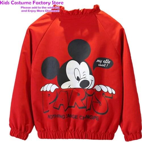 2021 Childrens Clothing Spring Autumn Windbreaker Baby Jacket For Boys Embroidery Mickey Kids Zipper Jacket For Kids 1-10Years
