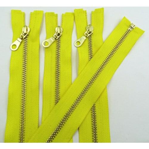 5 Pcs 5# 30Cm(12 Inches) 20 Colors Brass Metal Open-End Zipper Sewing Zipper