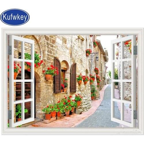 5d diamond painting window European Garden diamond art rhinestone 3d embroidery diamond mosaic home arte full round/square drill