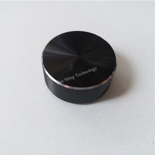 8pcs aluminum plastic cap knob potentiometer knob Smooth 38*15*6mm black D shaft amplifier volume adjustment aluminum knob