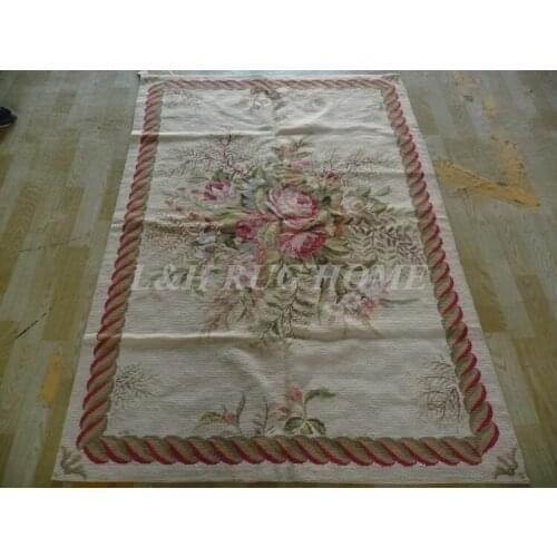 Free Shipping 4'x6' Needlepoint Rugs, Handmade carpet 100% New Zealand Wool
