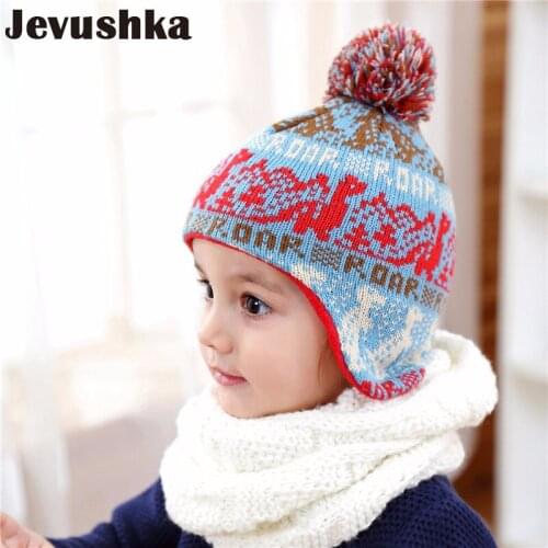 Baby Winter Pom Pom Hat Baby Boy Hat Kids Beanie Bomber Hat Newborn Photography Props HT1903