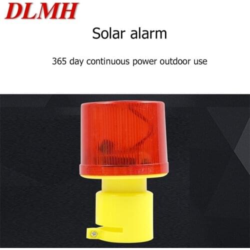 DLMH Solar Warning Light With Sound To Drive Away Beasts And Wild Boars Outdoor Night Warning Construction Alarm Flashing