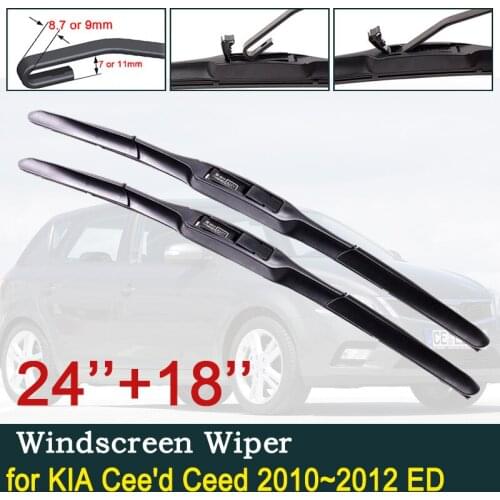 For KIA Cee'd Ceed 2010~2012 ED Car Accessories Stickers Front Windscreen Windshield Wipers Blades Car Wiper Blade 2011
