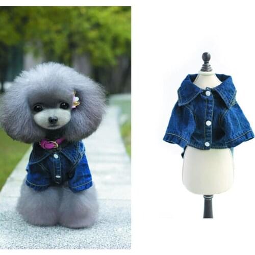 Lovoyager Dog Coats & Jackets Size XS/S/M/L/XL/XXL Denim Jean of Dog Clothes Spring / Summer for Dog Life jacket Dogs Coat