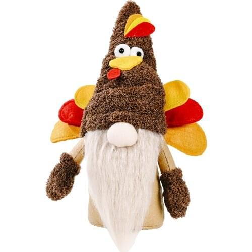 Harvests Festival Sunflower Pumpkin Faceless Gnome Doll Thanksgiving Home Decoration Kids Gift Party Accessories