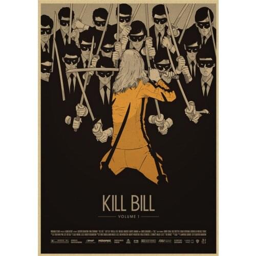 Kill Bill Vol.1 Quentin Retro movie Picture Art Decor Cafe bar Wall Decor Retro Poster Quality Canvas painting Home Decor