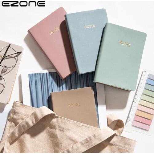 EZONE A6 Mini Notebook Portable Pocket Line Book Solid Color Diary Macaron Color Student Stationery Back to School