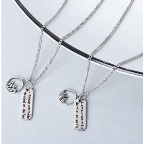 KOFSAC 925 Sterling Silver Necklaces For Men Women Jewelry Popular Sea Mountain Card Necklace Lovers Valentines Day Accessories