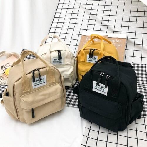 Mini Small Backpack Teenager Girls Casual Travel Small Bagpack For Women 2019 Canvas Rucksack Korean Style Shoulder Bag Unisex