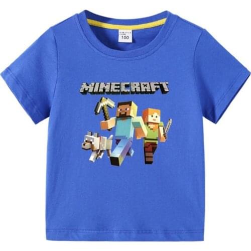 Disney my world Minecraft new baby childrens wear childrens summer wear short sleeve T-shirt and a half sleeve T-shirt