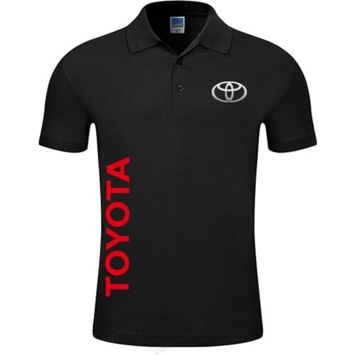 New Top Quality mens Toyota Polo shirt solid colour Fashion men clothing