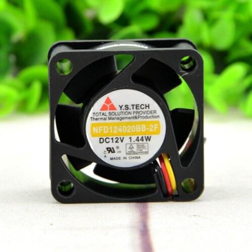 New original 4020 4cm NFD124050BB-2F 12V 1.44w double ball fan